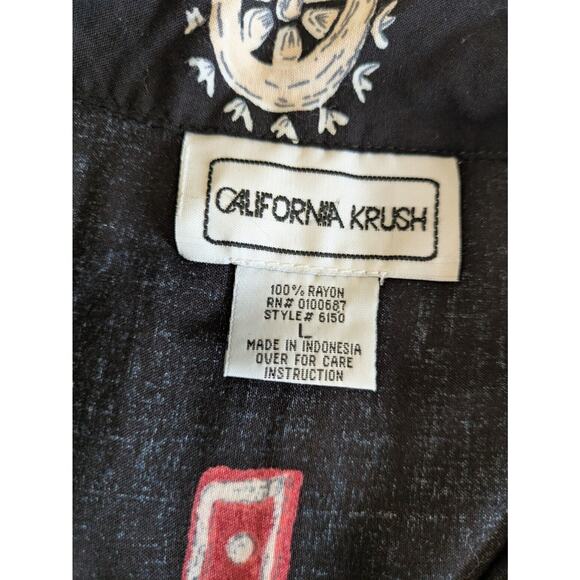 California Krush Blouse Womens Large Rayon Sleeveless Button Down Bohemian Flowy - Picture 2 of 8